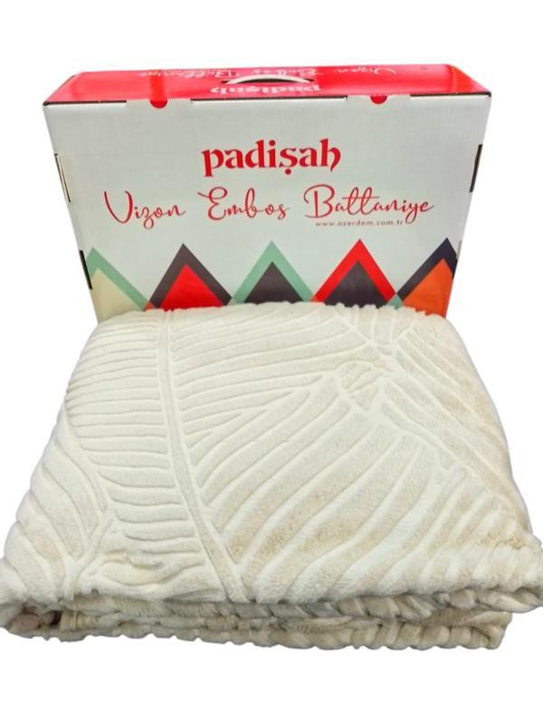 PADİŞAH EMBOSS TEK KİŞİLİK BATTANİYE BEJ - Image 1