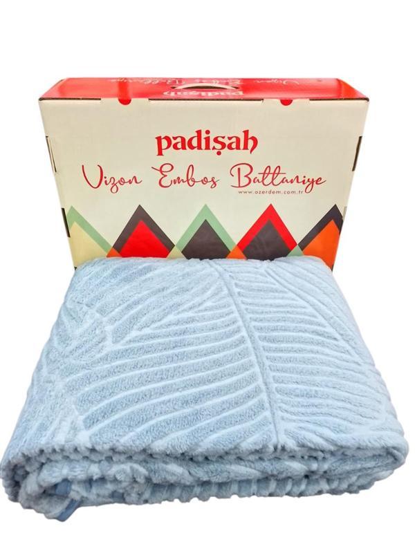 PADİŞAH EMBOSS TEK KİŞİLİK BATTANİYE GRİ - Image 1