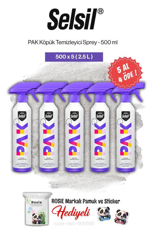 Selsil PAK 5 AL 4 ÖDE, 500 ml, Köpük Temizleyici Sprey ve rosie pamuk - Image 1