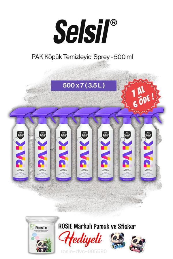 Selsil PAK Köpük Temizleyici Sprey 500 ml, 7 AL 6 ÖDE ve rosie pamuk - Image 1