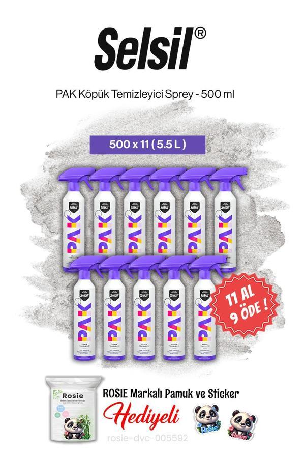 11 AL 9 ÖDE Selsil PAK Köpük Temizleyici Sprey 500 ml ve rosie pamuk - Image 1
