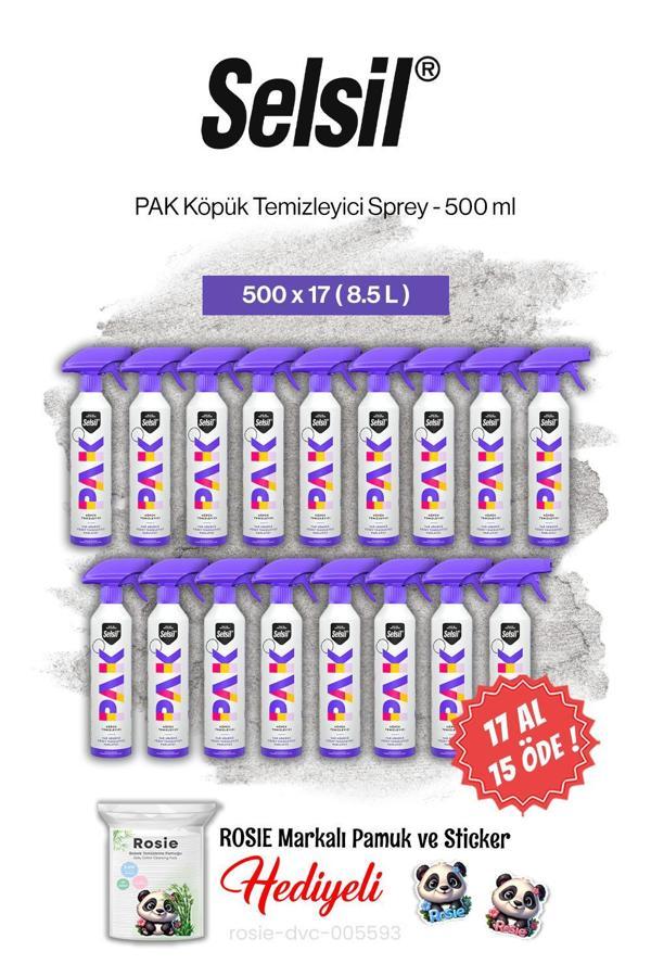 Selsil PAK Köpük Temizleyici Sprey 500 ml, 17 AL 15 ÖDE ve rosie pamuk - Image 1