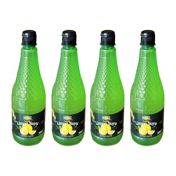 Emu Baharat %100 Limon Suyu 750 ml x 4 Adet - Image 1