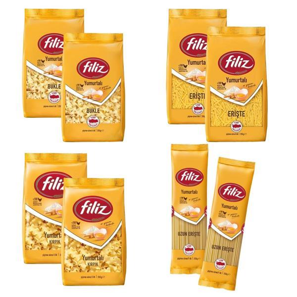 Filiz Yumurtalı Makarna 350 gr 8 li Karma Paket  - Image 1