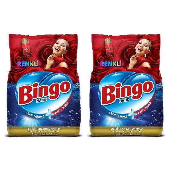 Bingo Matik Toz Çamaşır Deterjanı Renkli 4 Kg x 2 Adet - Image 1