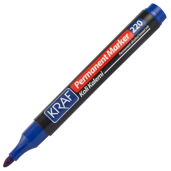 Kraf Permanent Markör Yuvarlak Uc 220 Mavi (Koli Kalemi) - Image 1