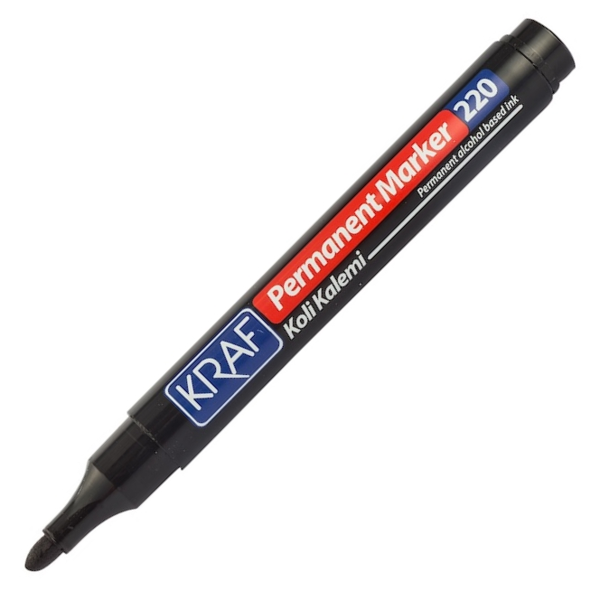 Kraf Permanent Markör Yuvarlak Uc 220 Siyah (Koli Kalemi) - Image 1