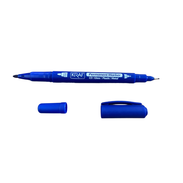 Kraf Asetat Kalemi Twin Çift Uçlu 250G Mavi - Image 1