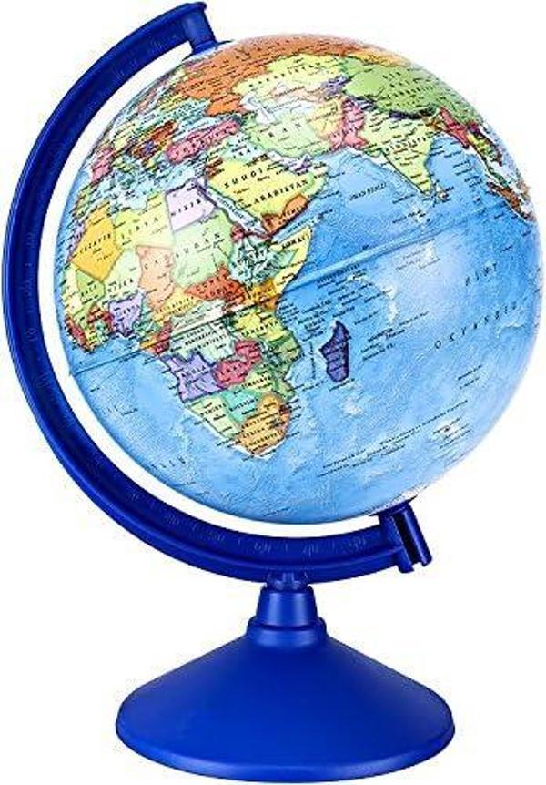 Küre Işıklı Siyasi Dünya Haritası Renkli - 26 Cm  - Image 1
