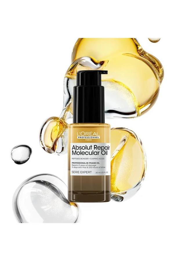 Loreal Professionnel Absolut Repair Molecular Oil 30 ml Saç Bakım Yağı - Image 1