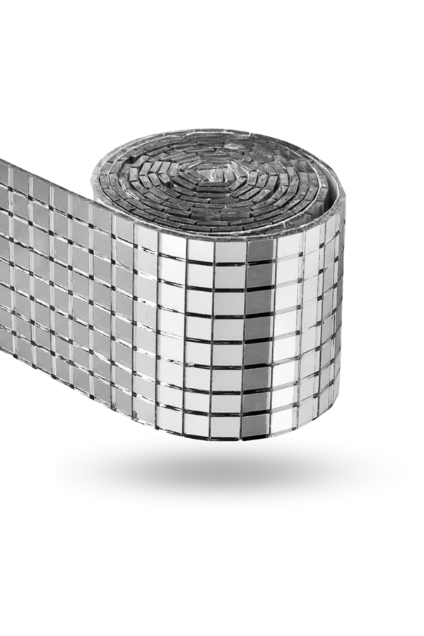 Büro Ev Ofis Etkinik Dekoru için 30X30CM Yapışkanlı Kare Silver Cam Mozaik Fayans Aynalı Dekor Panel - Image 1