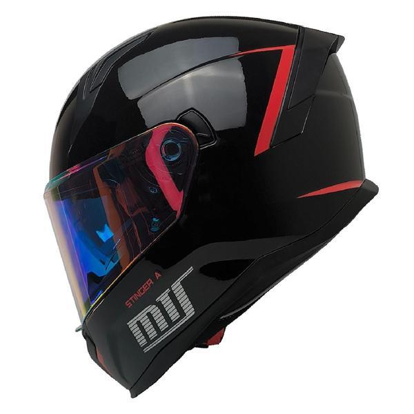 Motosiklet Kask Ece 22.R06 Güneş Vizörlü Full Face Motor Kaskı Stinger Siyah Yeni - Image 1