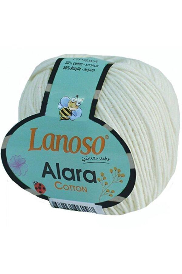 Alara Lanosso Punch & Amigurumi Örgü Ipi 902 Kırık Beyaz - Image 1