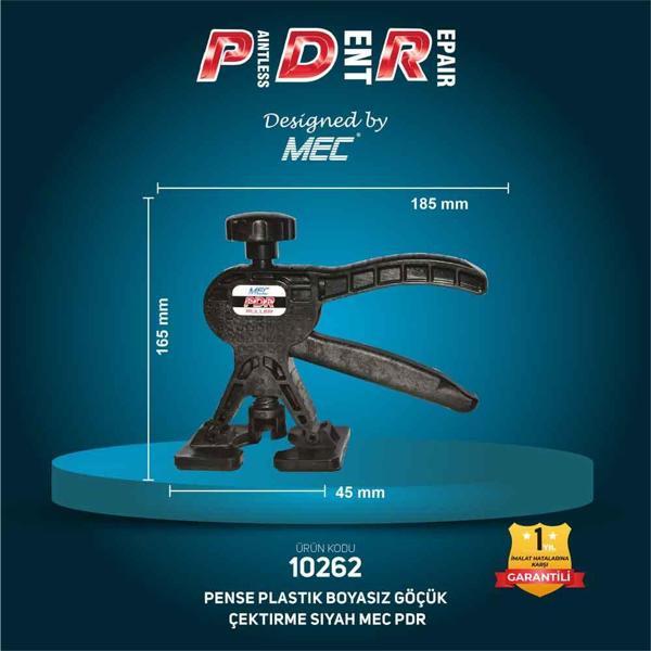 Boyasız Göçük Çektirme Pensesi Siyah MEC PDR - Image 1