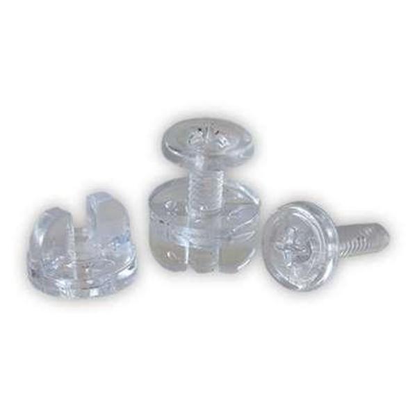 Kelebek Klips Stand İçin Şeffaf Uzun Vidalı 20Mm 25 Adet - Image 1