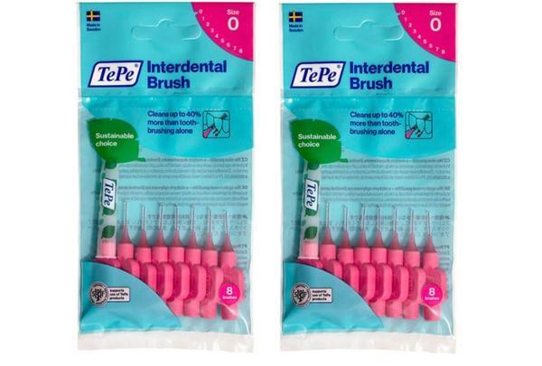 2li TePe Interdental Brush Arayüz Fırçası Pembe 0.4 Mm 8 Li - Image 1