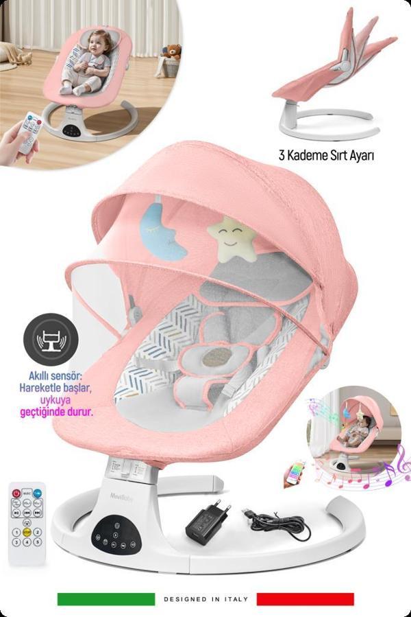 Livenzi Movibaby Hareket Sensörlü Otomatik Ana Kucağı-Pink - Image 1