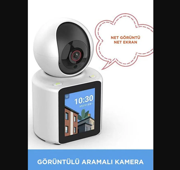 Monitörlü Smart Ip Full Hd 360° Akıllı Güvenlik Kamerası Bebek Kamerası - Image 1