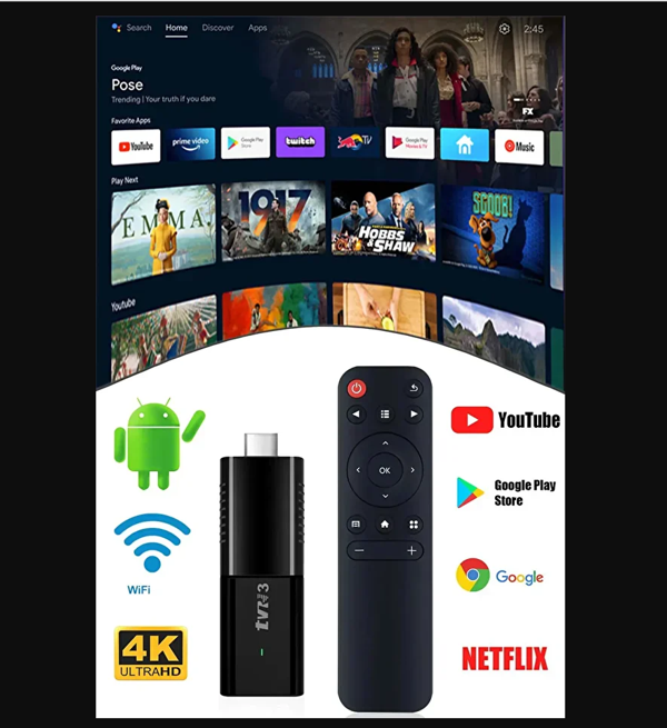 Ultra Hd Android Tv Box 4k Android Tv Tv Box Tv Stick Medya Oynatıcı Smart Tv Wifi - Image 1