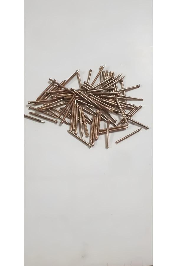 İpek Bağlar Dekoratif Saat Asma Tablo Asma Çivisi 3Cm 25 Adet İnce Sarı Çivi - Image 1