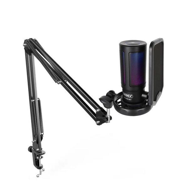 Midex V6 RGB Set USB Oyuncu ve Yayıncı Mikrofonu Condenser Stüdyo (Kayıt Gaming Tiktok Twitch Canlı yayın Discord Youtube) - Image 1