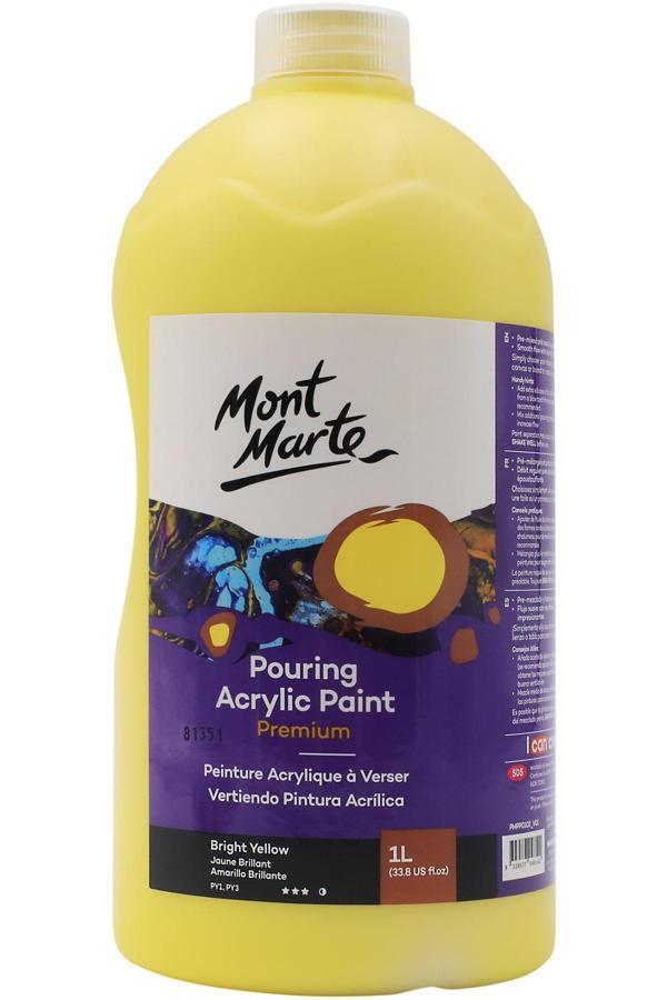 MM Dökme Akrilik Boya Premium  1L - Bright Yellow - Image 1