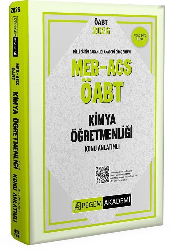 2026 MEB AGS ÖABT Kimya Öğretmenliği Konu Anlatımlı - Pegem Akademi Yayıncılık - Image 1
