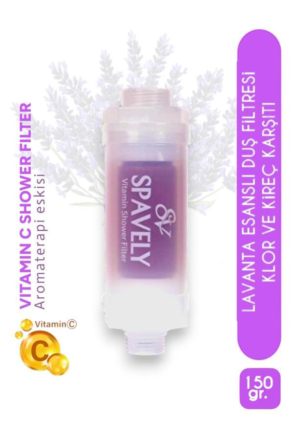 Spavely Lavanta Esanslı Duş Başlığı Filtresi Arıtması Güney Kore Menşei Klor Kireç Karşıtı Hoş Kokulu 150 gr - Image 1
