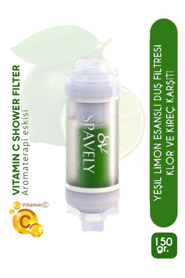 Spavely Yeşil Limon Duş Başlığı Filtresi Arıtması Güney Kore Menşei Klor Kireç Karşıtı Hoş Kokulu 150 gr - Image 1
