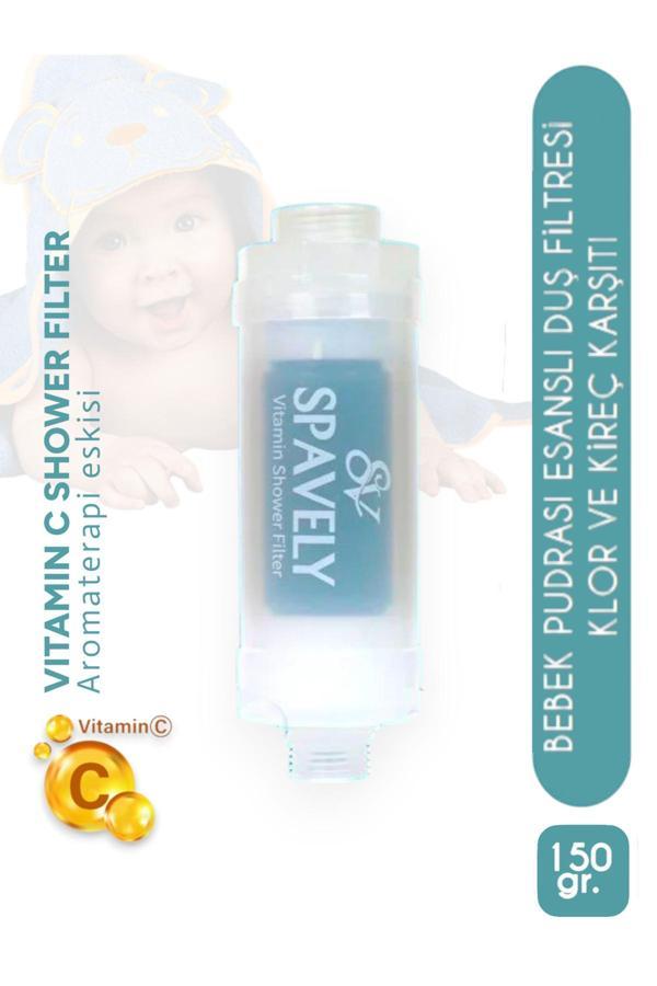 Spavely Bebek Pudrası Duş Başlığı Filtresi Arıtması Güney Kore Menşei Klor Kireç Karşıtı Hoş Kokulu 150 gr - Image 1