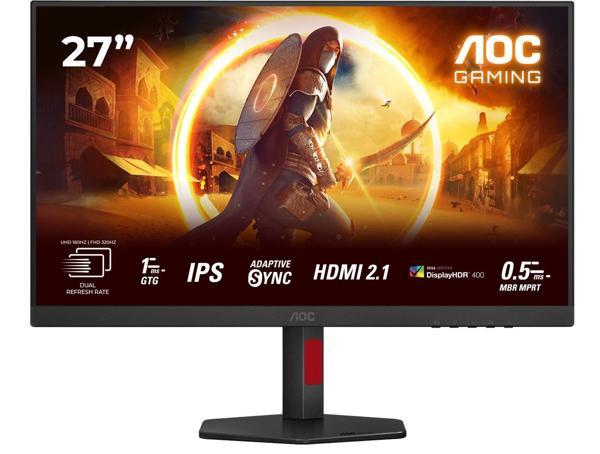 AOC 27" U27G4R 4K 160Hz / FHD 320Hz 1ms AdaptiveSync Pivot IPS Gaming Monitör(Ölü Pixel) - Image 1
