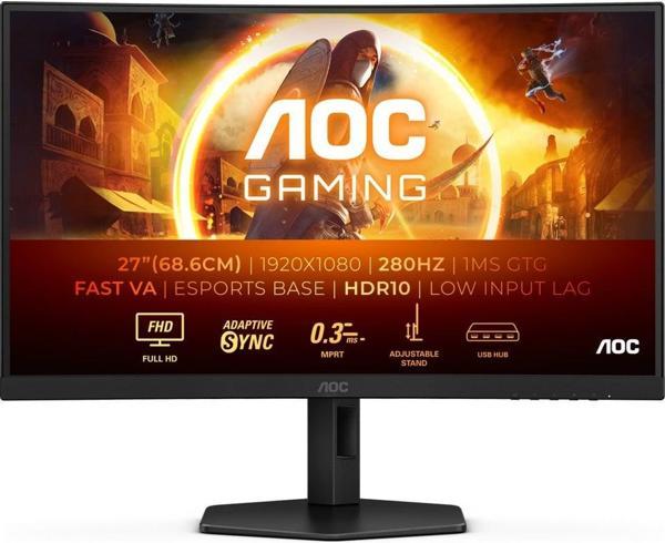 AOC 27" C27G4ZXU 280Hz 1Ms Adaptive Sync Curved Gaming Monitör(Ölü Pixel) - Image 1