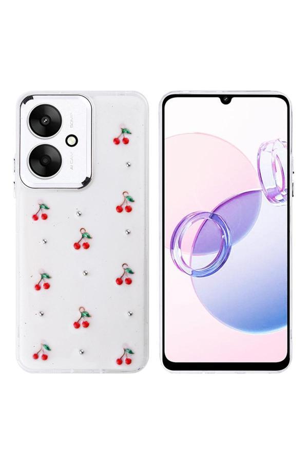 Coverzone Xiaomi Poco C65 Uyumlu Kılıf Airbag Köşeli Şeffaf Baskılı Z-Kutup - Image 1