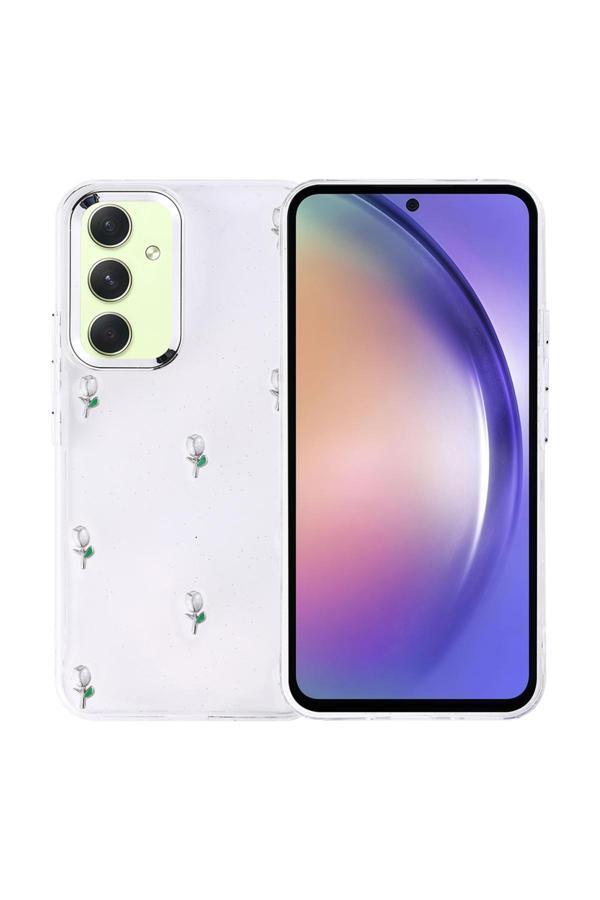 Coverzone Samsung Galaxy A54 Uyumlu Kılıf Airbag Köşeli Şeffaf Baskılı Z-Kutup - Image 1