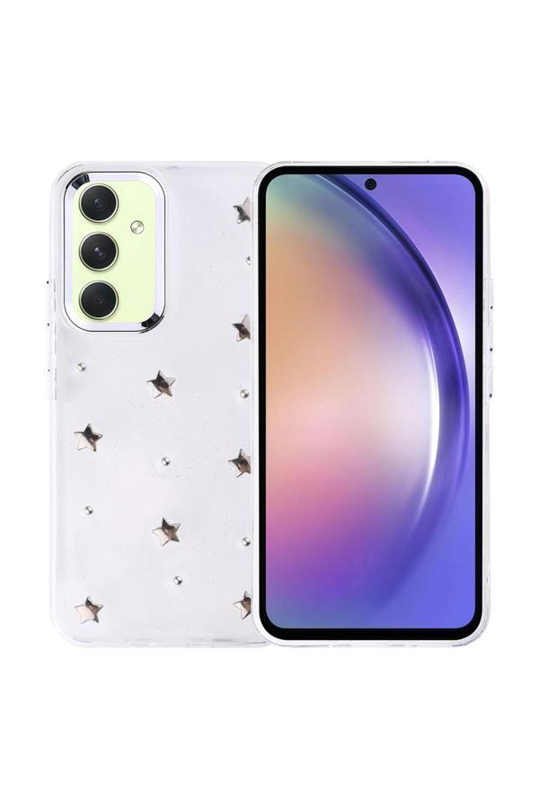 Coverzone Samsung Galaxy A54 Uyumlu Kılıf Airbag Köşeli Şeffaf Baskılı Z-Kutup - Image 1