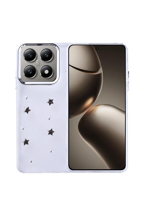 Coverzone Xiaomi 14T Uyumlu Kılıf Airbag Köşeli Şeffaf Baskılı Z-Kutup - Image 1