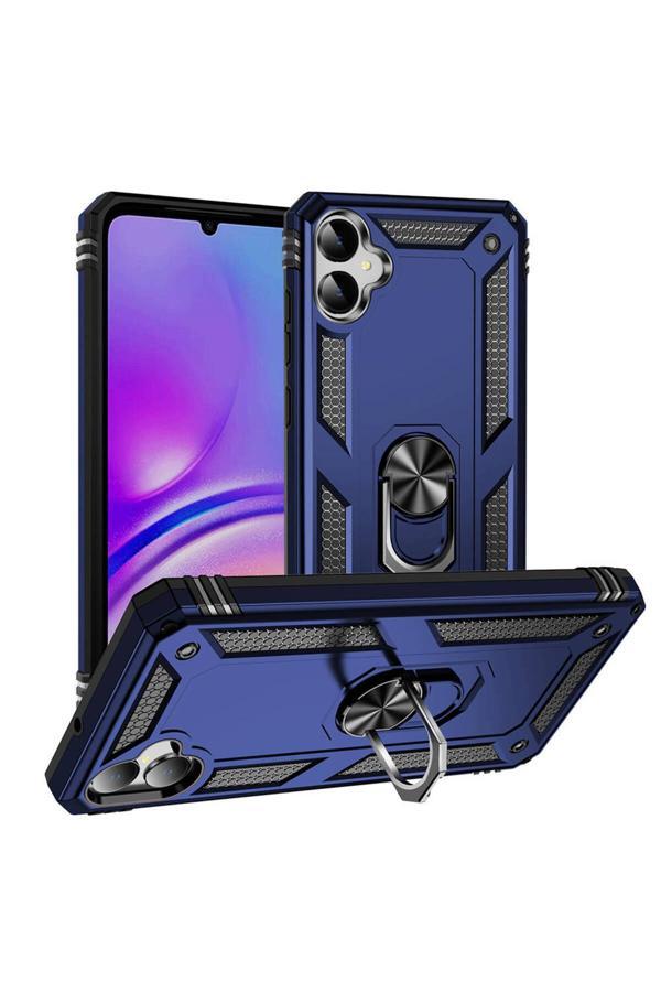Coverzone Samsung Galaxy A05 Uyumlu Kılıf Z-Vega Shockproof Standlı Yüzük Tutuculu Mega Case Kapak - Image 1