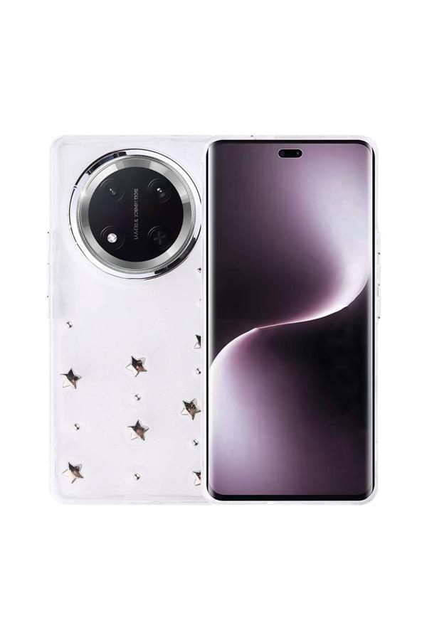 Coverzone Honor Magic 7 Lite Uyumlu Kılıf Airbag Köşeli Şeffaf Baskılı Z-Kutup - Image 1