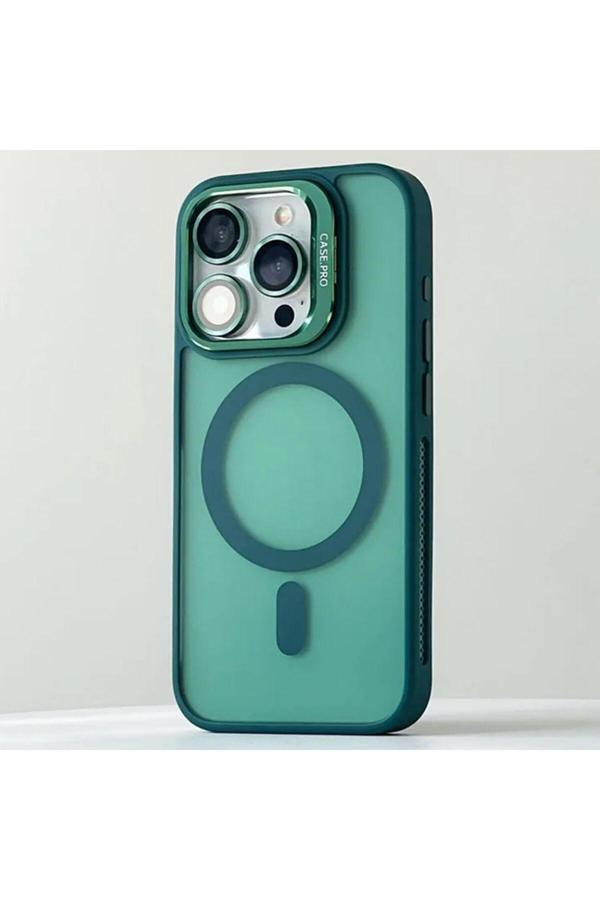 Coverzone İphone 15 Pro Uyumlu Kamera Lens Aparatlı Stand Olabilen Magsafe Uyumlu  Magnetic - Image 1