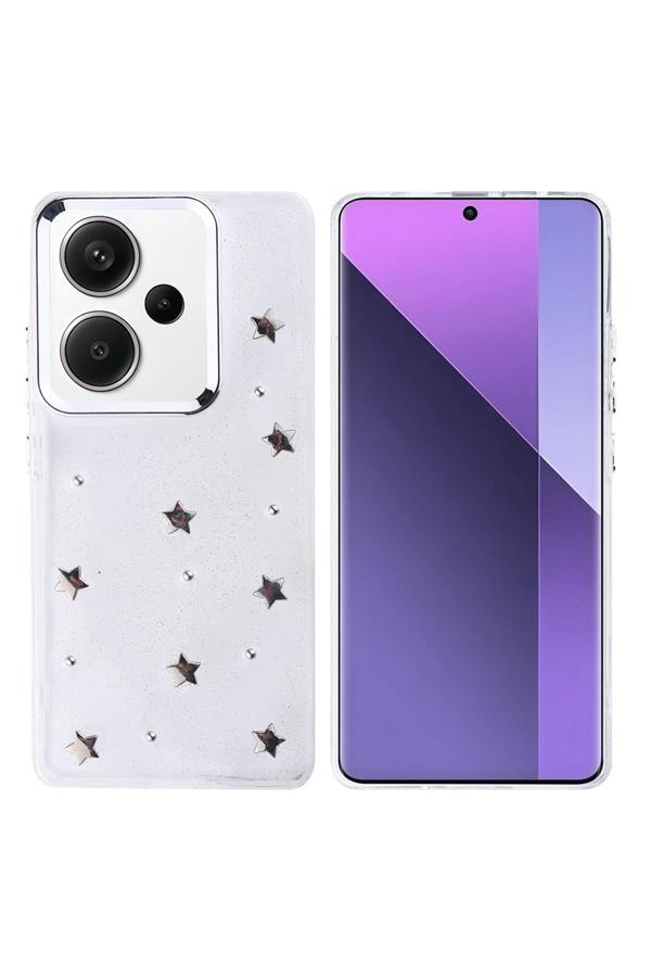 Coverzone Xiaomi Redmi Note 13 Pro Plus 5G Uyumlu Kılıf Airbag Köşeli Şeffaf Baskılı Z-Kutup - Image 1