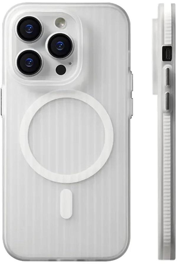 Coverzone İphone 15 Uyumlu Kılıf Kamera Korumalı Magsafe Uyumlu Şeffaf Transparan Tırtıklı Kılıf - Image 1