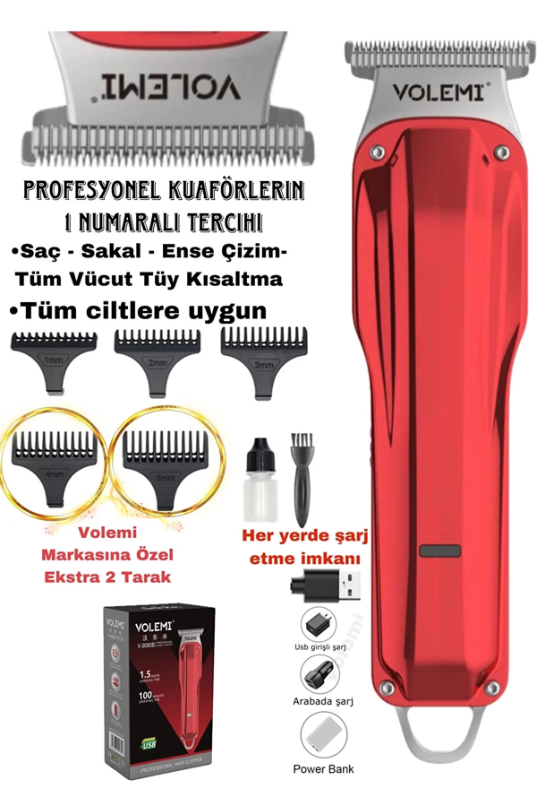 V-0085b Saç Sakal Ense Çizim Lazer Öncesi Kişisel Bakım Unisex Tıraş Makinesi - Image 1