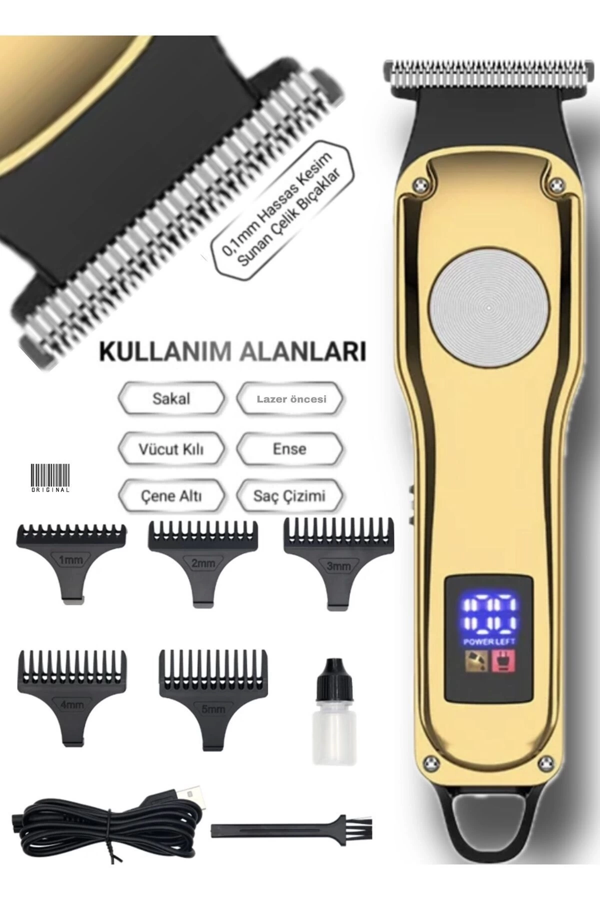 Volemi 00086 Profesyonel Sakal Ense Çizim Epilasyon Öncesi Dijital Göstergeli Tıraş Makinesi - Image 1