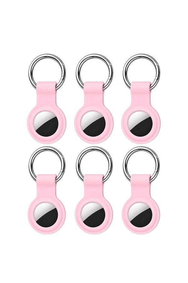 Coverzone Uyumlu Anahtarlıklı Silikon Kılıf A010 Koruyucu Anahtarlık Pembe 6'Lı Paket - Image 1