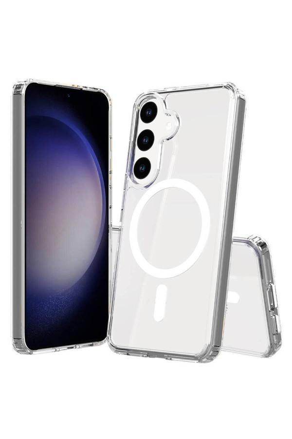 Coverzone Samsung Galaxy S22 Plus Uyumlu Manyetik Magsafe Uyumlu, Crystalclear Telefon Kılıfı Pmma - Image 1