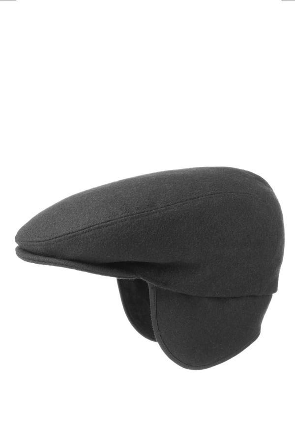 Külah Antrasit %100 Yün Kışlık Kulaklı Kasket Şapka - Image 1