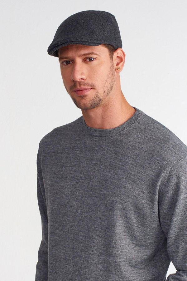 Külah Erkek Yün Flat Cap Kasket Peaky Blinders Şapka - Image 1