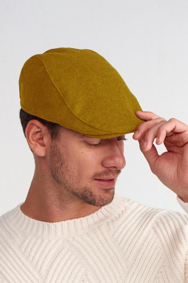 Külah Erkek Yün Flat Cap Kasket Peaky Blinders Şapka - Image 1