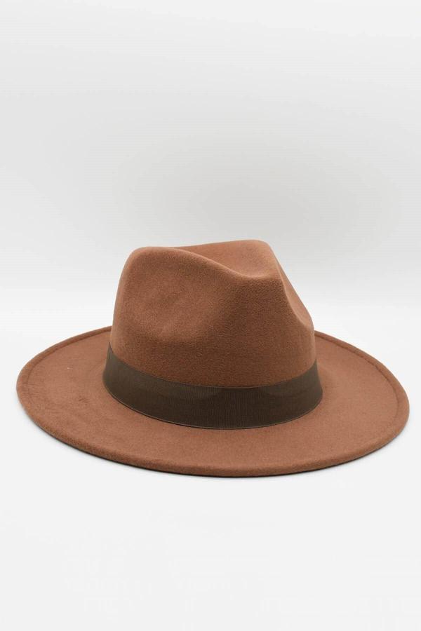 Külah Erkek Taba Şapka Trend Fötr Kovboy Fedora Şapka - Image 1