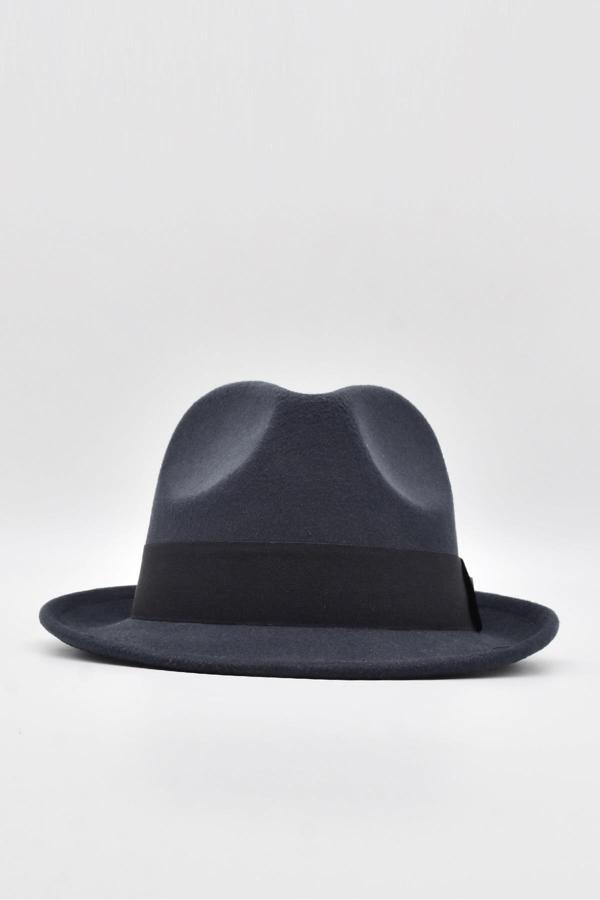 Külah Erkek Antrasit Fötr Şapka Kovboy Panama Kasket - Image 1